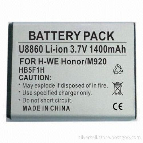 Li-ion Battery for Huawei U8860, with 1400mAh Capacity